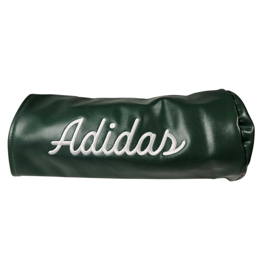 Adidas Golf Driver Headcover Green White Striped PU Leather Vintage Style